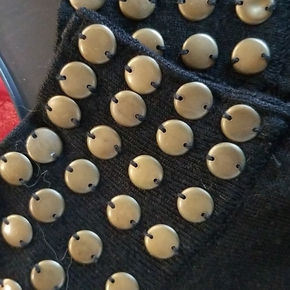 🥳 Black open shoulder. sweater dress. Large  INC - Picture 6 of 8